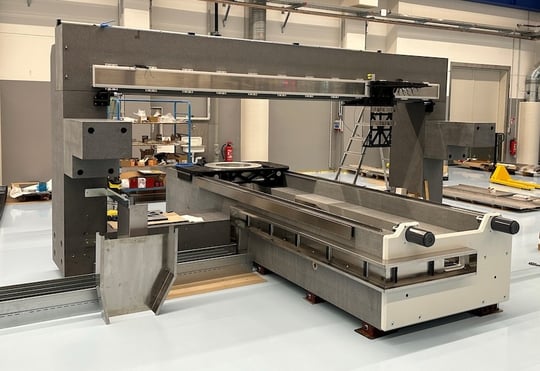 otion system with multiple axes and granite base - customised platform solution under construction
