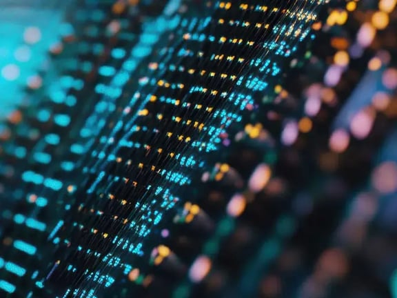 Microscopic close-up of a display structure. Precise manufacturing processes for modern display technologies and high-resolution screen components.