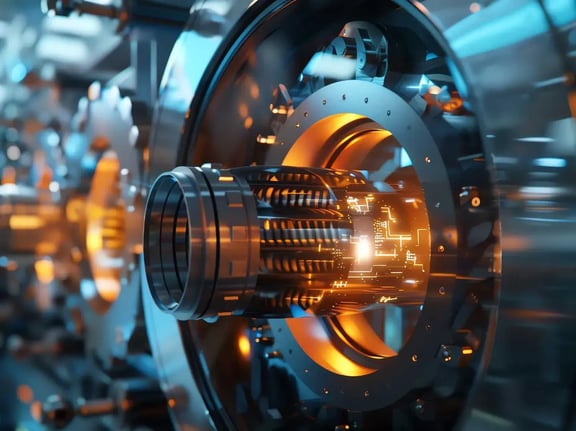 Visualisierung eines hochpräzisen Motion Systems mit optischen Komponenten.