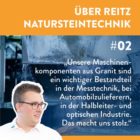 Podcast Vorschau Folge 2: Über REITZ Natursteintechnik. Maschinenkomponenten aus Granit für Messtechnik, Automobil, Halbleiter- und optische Industrie. Interview mit REITZ-Experten.