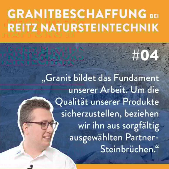Podcast Vorschau Folge 4: Granitbeschaffung bei REITZ Natursteintechnik. Auswahl hochwertiger Granite aus Partner-Steinbrüchen für höchste Produktqualität. Interview mit REITZ-Experten.
