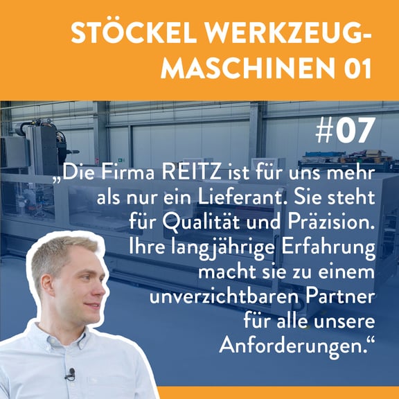 Podcast Vorschau Folge 7: Stöckel Werkzeugmaschinen 01. REITZ als zuverlässiger Partner für Qualität, Präzision und langjährige Erfahrung bei Werkzeugmaschinen. Interview mit Stöckel-Experten.