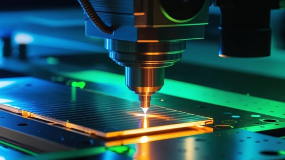 Laser head positions itself with high precision over the workpiece on the processing table